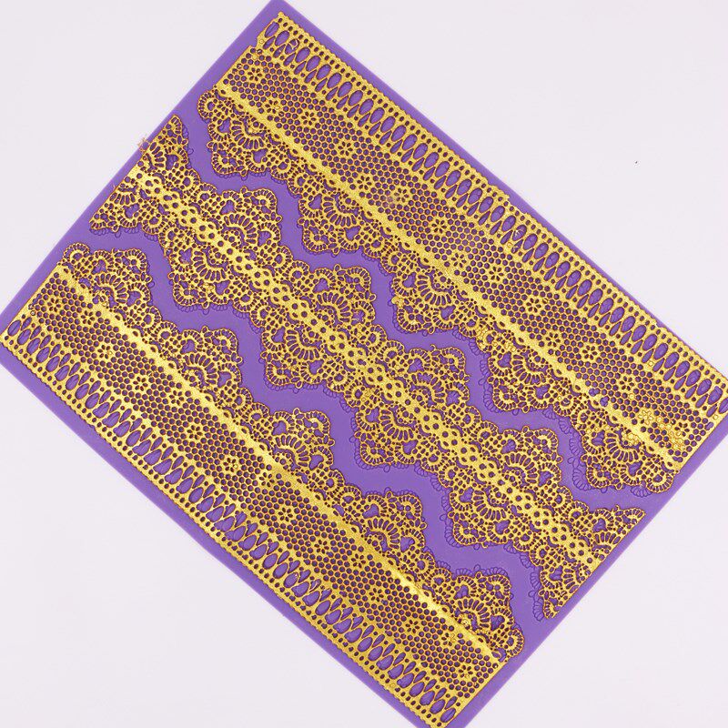 翻糖蕾丝硅胶模具婚礼花边蛋糕装饰烘焙工具蕾丝花纹巧克力围边