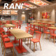 RA工业风餐饮店快餐店西餐厅麻辣烫烧烤店桌椅组合酒吧清吧咖啡店