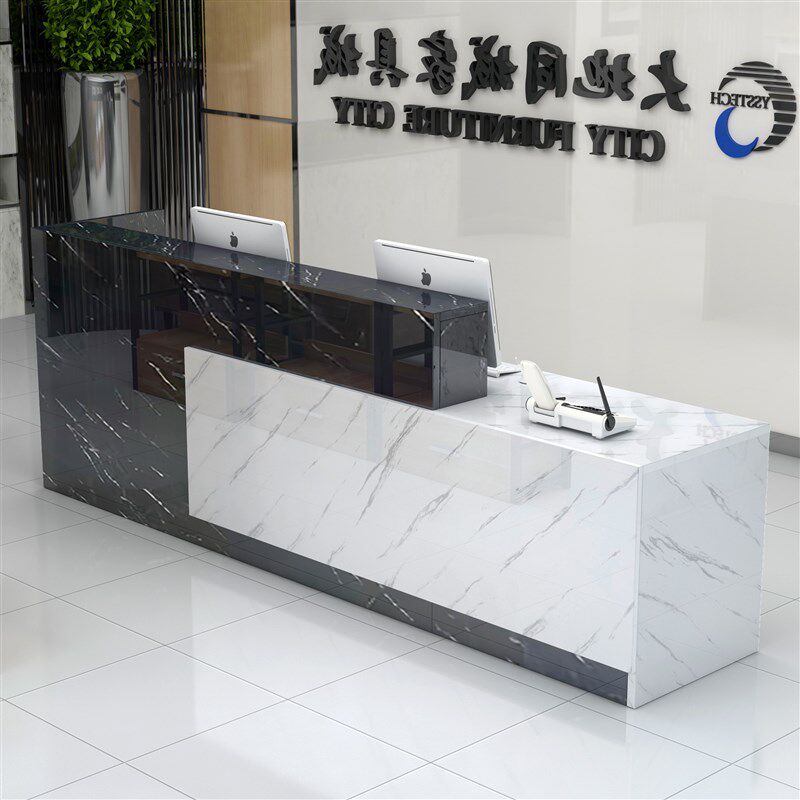 收银台烤漆前台接待台吧台桌子商用店铺小型理发店便利店简约现代
