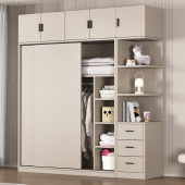 纯实木衣柜推拉门家用卧室现代简约出租房经济型定制儿童收纳衣橱