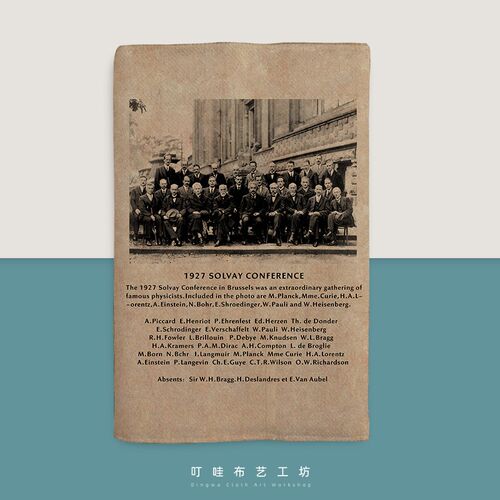 索尔维会议复古笔记本本子A5爱因斯坦物理学家合影手账本格子内页