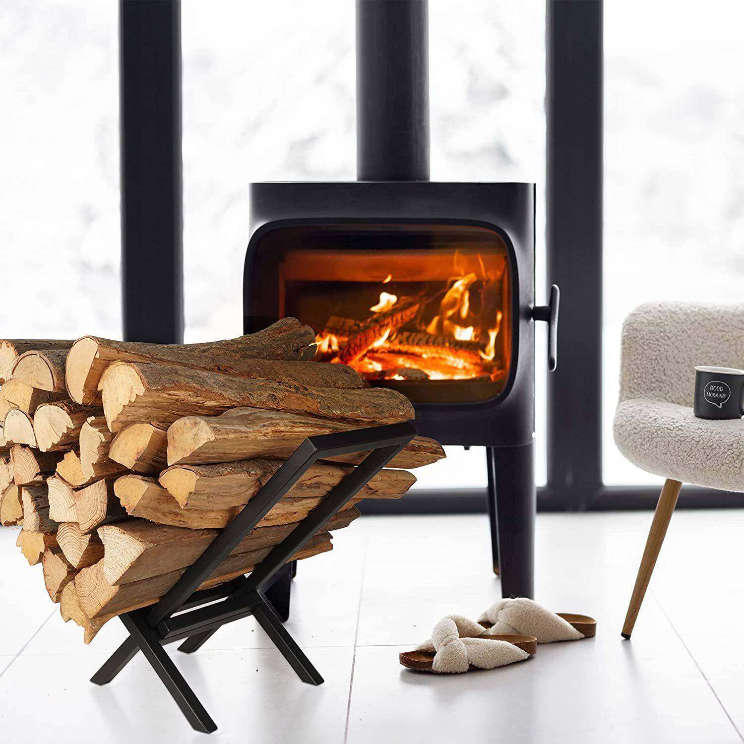 室内简金属木架铁艺可柴火架约XKC便携拆款小型原装木收纳架