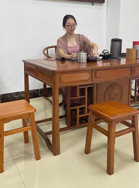 6R全木方四凳富茶贵凳木板凳几凳餐桌凳商用长方高凳JCY木凳椅实