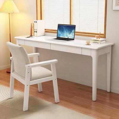 纯字实木儿童书桌家用学简习学小户型生卧室电脑桌易初PTS中生写