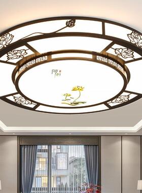 中客厅灯现代简约吊灯具新款大圆灯圆形大厅灯卧75265室主eld吸式