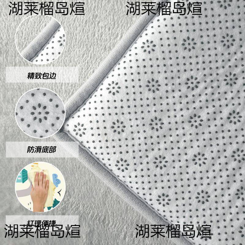 厚海绵地垫法湖莱榴岛绒儿童爬爬垫兰防摔地防磕碰宝宝爬行加垫子