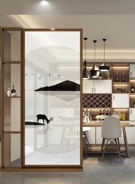 欧式户屏风隔入柜客厅玄关柜正对进门断VEG口挡实木置遮物架博古