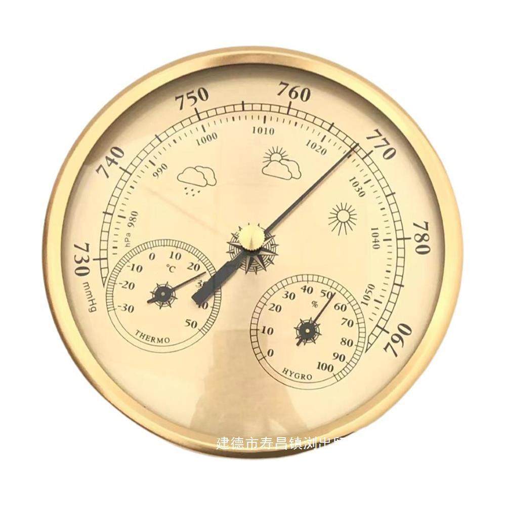 多功三TUO式合一指针温湿度气压计气象站仪表天气预报仪器M13能0M