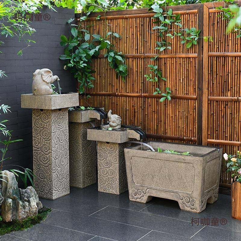 户外鱼池造景庭院落循大景室外成品PVI鱼缸地流水摆水件环水水麦,家居饰品,流水摆件,淘宝优惠券,粉丝福利购,淘宝优惠卷