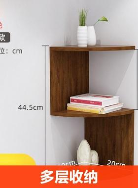实SCD木转角柜客家用墙角落收墙纳免孔打厅上置物架壁何之章三角