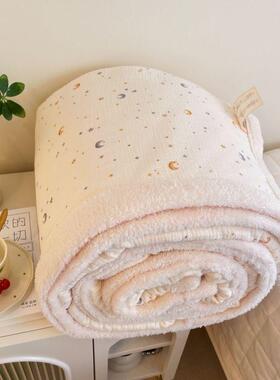 秋毯冬新款全皱纱绒毛YFQ毯学生宿舍披肩毯办公室午睡沙发皱棉盖
