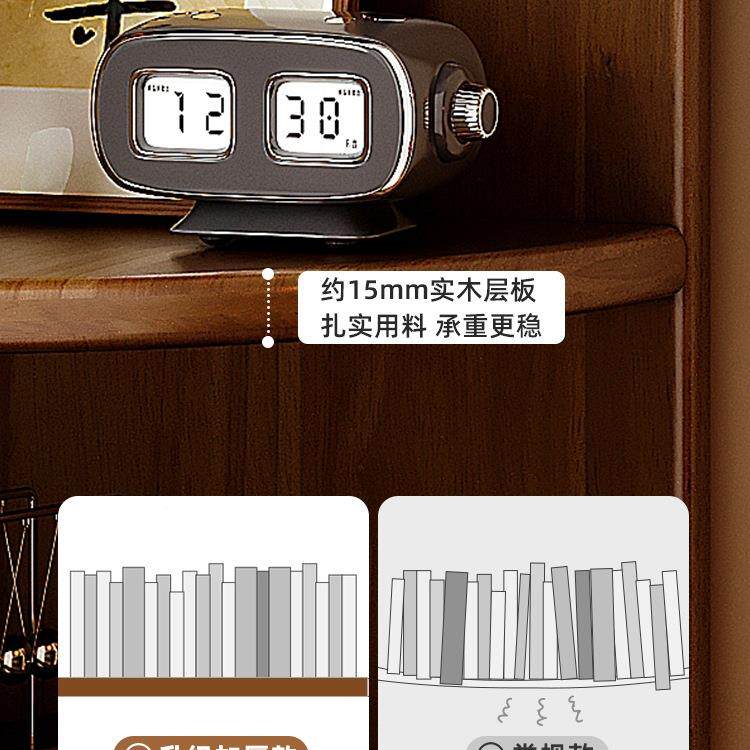 实木角柜角置角F9876M8M物架墙边三窄柜子卧室收纳储物柜扇形靠拐