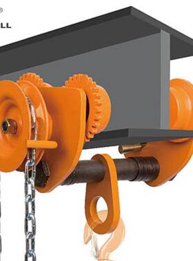 手推手拉小起车无挡板型工字钢轨道手动/滑运VRP行车轨道车重配件