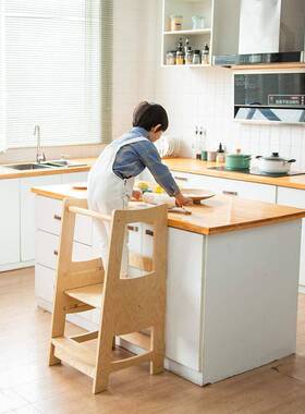 现货儿童洗手凳洗手台实氏lea蒙rning学习塔01木阶tower洗漱踏脚