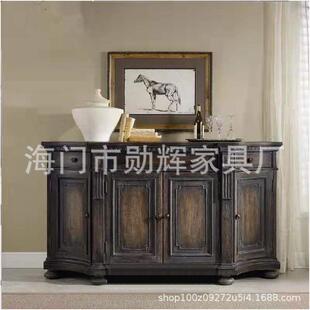 式边柜储物柜新古餐典餐边家柜复古酒柜玄关柜ts-97985美别墅具