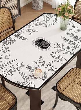 餐圆形桌垫2025UXB新款桌餐布桌垫中古风可折叠伸缩茶几桌子保椭