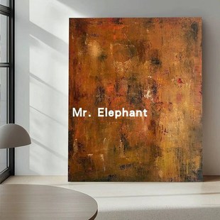 XXS.ART 挂画 品生侘寂风纯手绘油画客厅肌理抽象画奶油无框画法式