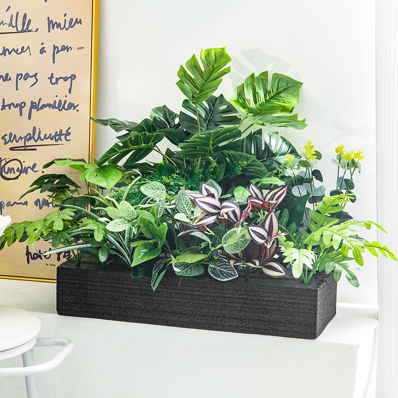 仿真绿植假植物造景组合室内外花箱仿真花假花摆设装饰花花艺摆件