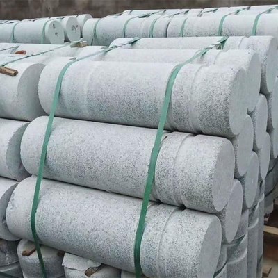 路障石柱芝麻灰石桩阻车柱花岗岩挡车圆柱石柱墩隔离石柱子路标石