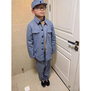 正品六一演儿童红军演出服八路军军衣服新四军期成人红时服装合唱