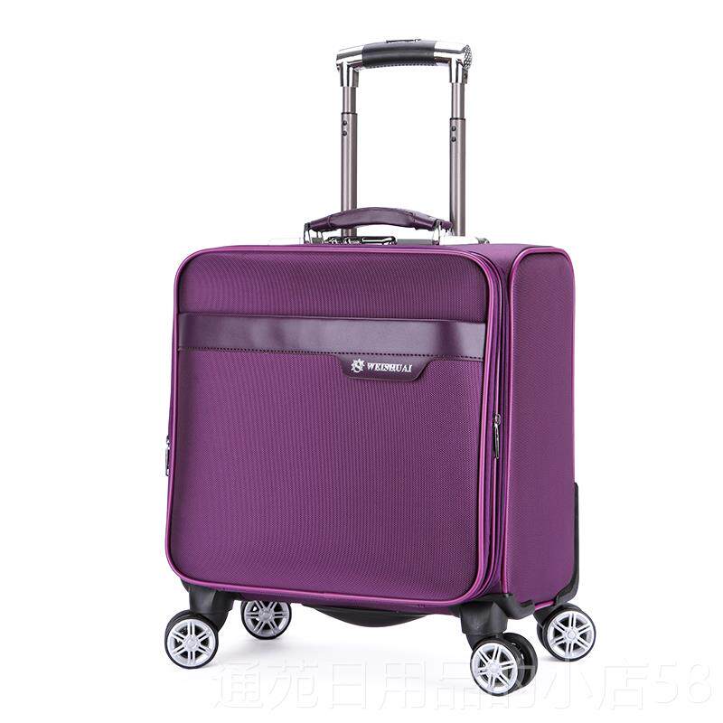 正品男士牛1津布拉杆箱8寸万向商务旅行箱轻便小行箱女密轮码箱学