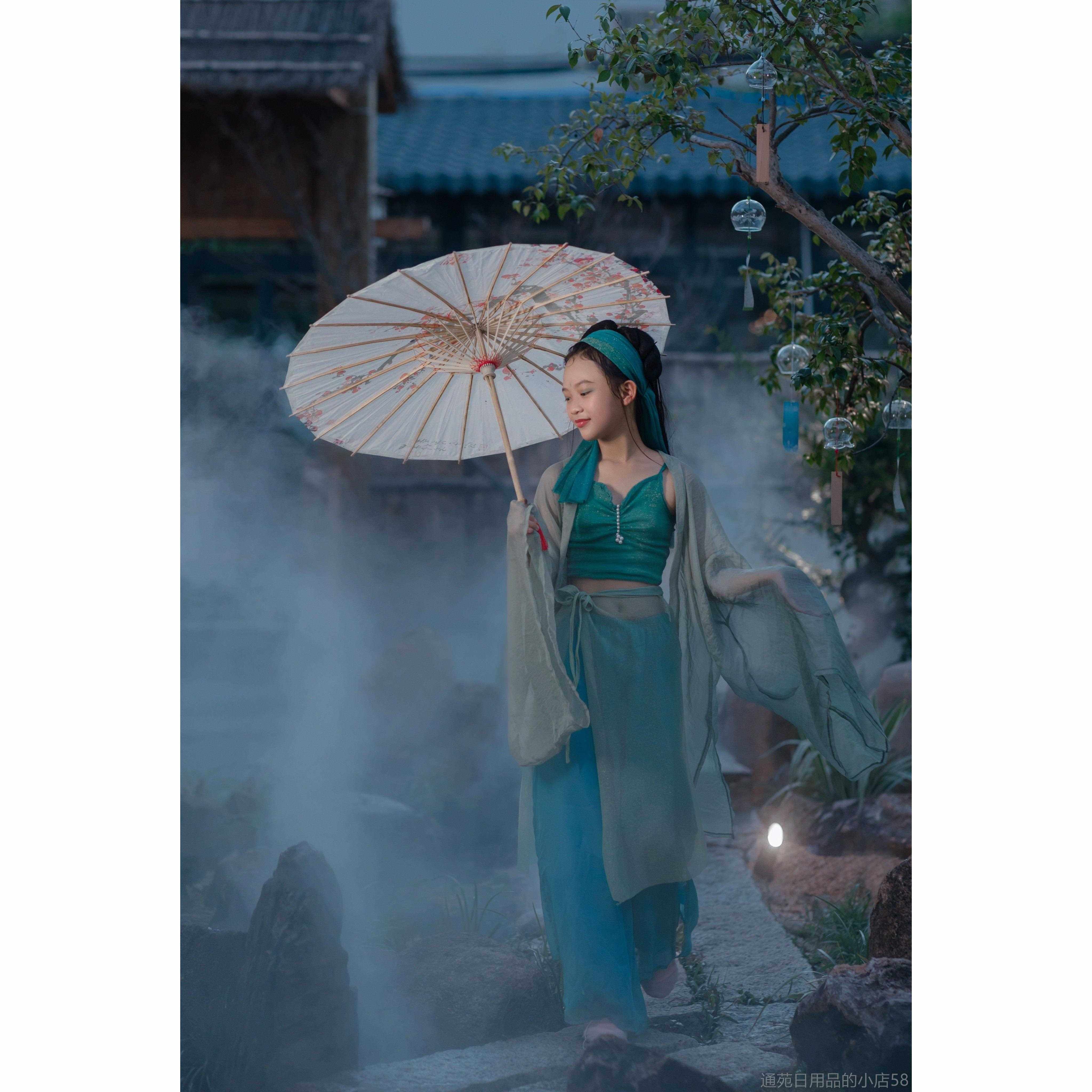 正品儿功童改良汉服古舞练古服飘逸宽松风典广袖衫青蛇白蛇演出服