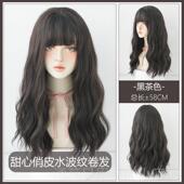 正品 街皇后欧假发女长发自金色长卷然发美风大波浪空气浏海全头七