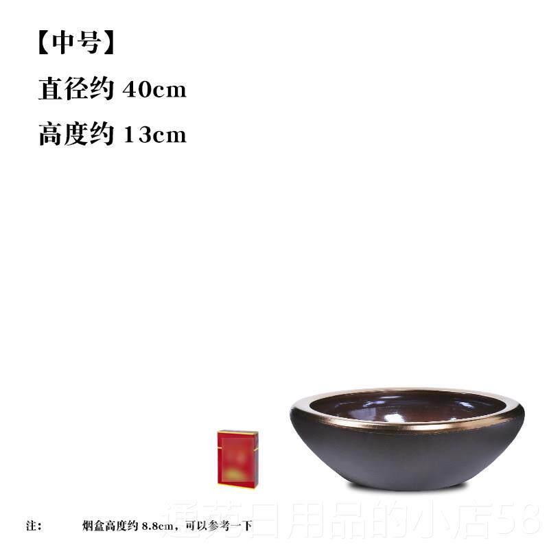 正品景德镇陶紫瓷金鱼养乌龟水浅睡碗荷花艺莲盆桌面缸大号客厅砂