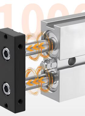 小气缸TN/TDA32-11型0/20/300/4/50/60/7/75亚德客型0双轴双杆气