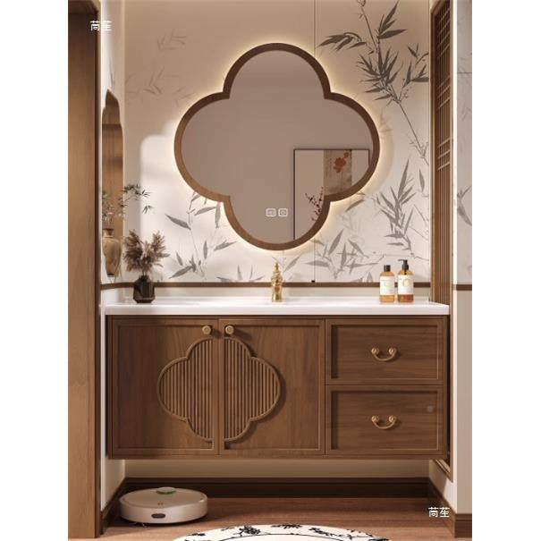 宋式美学中古风洗橡浴室组合陶瓷一117体盆移门隐藏镜柜柜木漱台,家装主材,浴室柜,淘宝优惠券,粉丝福利购,淘宝优惠卷