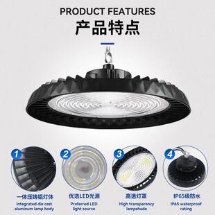 碟ED飞灯羽毛球天场灯工厂车间球馆照明灯具仓库棚LUSFVFO工矿灯