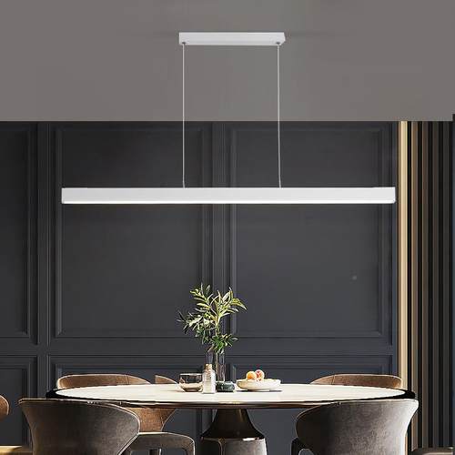 515一字长室条餐厅吊灯现代约创意会议前台吧台饭客厅餐桌简厅家