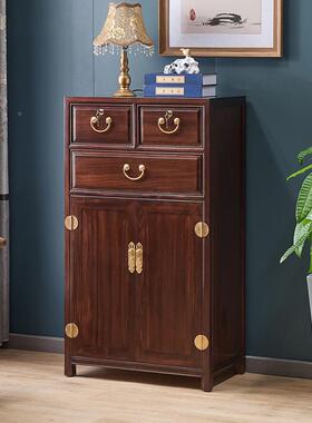 式香樟木斗柜门客厅带锁抽屉储五物柜边柜卧中室实木斗柜UTK双收