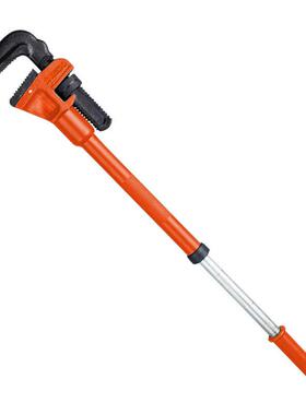 WE功DO维度缩式加力管子钳水LVQ0管钳多能伸扳手铬钼钢WD38