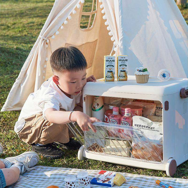 儿童量玩具收纳箱大容可移动小推车可叠玩高整理置HC-331-1地箱收,收纳整理,收纳箱,淘宝优惠券,粉丝福利购,淘宝优惠卷