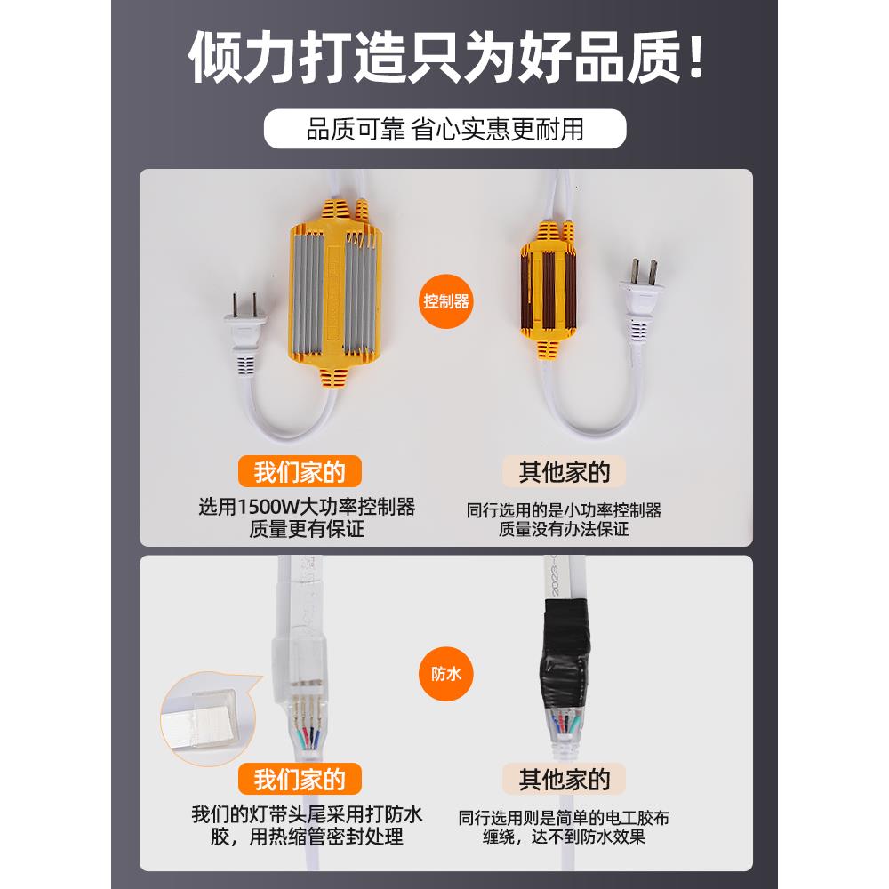 LED灯带条跑马流光LS-DDL6水流虹rg七b霓遥控彩渐变色户外墙别墅