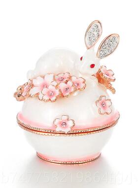 正品日品本Picas兔子樱花耳钉戒指首饰盒手链小饰l收纳盒情人节盒