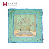 正品 海博物馆瑞河图文化创意丝巾巾丝方巾女中士国上风生日礼物送
