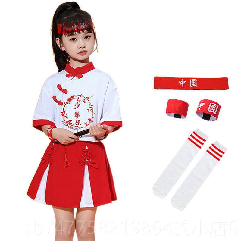 正品少童年中国说演出服男儿一童表演服装女童幼儿园国风六舞蹈服