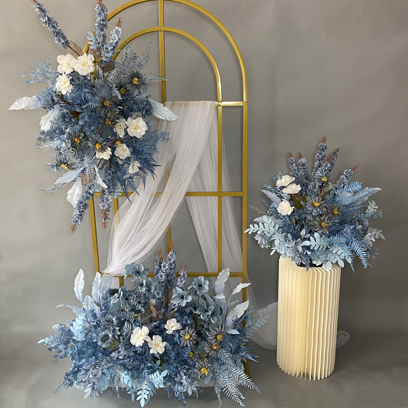 婚庆仿真地排花订婚装饰路引花挂花婚礼舞台现场布置假花成品花艺