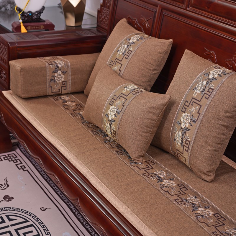中式红木沙发坐垫双面夏季凉席实木椅子座垫四季通用防水防滑定制