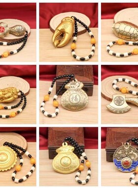 黄铜斧头实心浮雕龙纹福字双龙斧铜手把件家居摆件创意铜斧头礼品