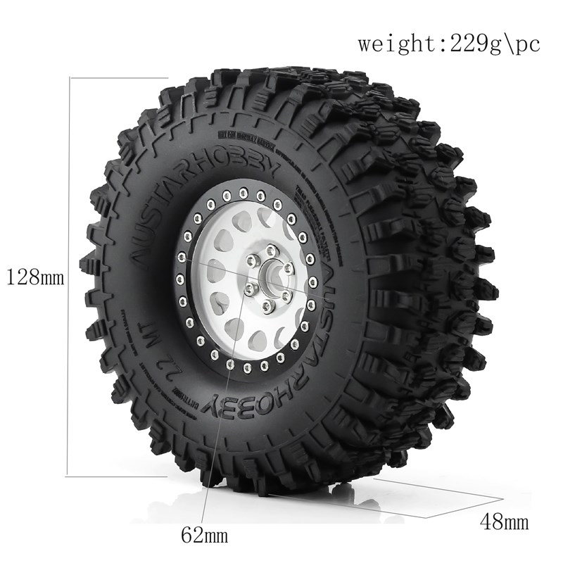 2.2寸轮毂轮胎1:81:10通用易控 H8H向西 CROSSRC  SCX10 管架攀爬
