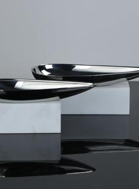 现形代约船不钢大理石摆件客厅书房HWT样板锈房售简楼处轻装饰品