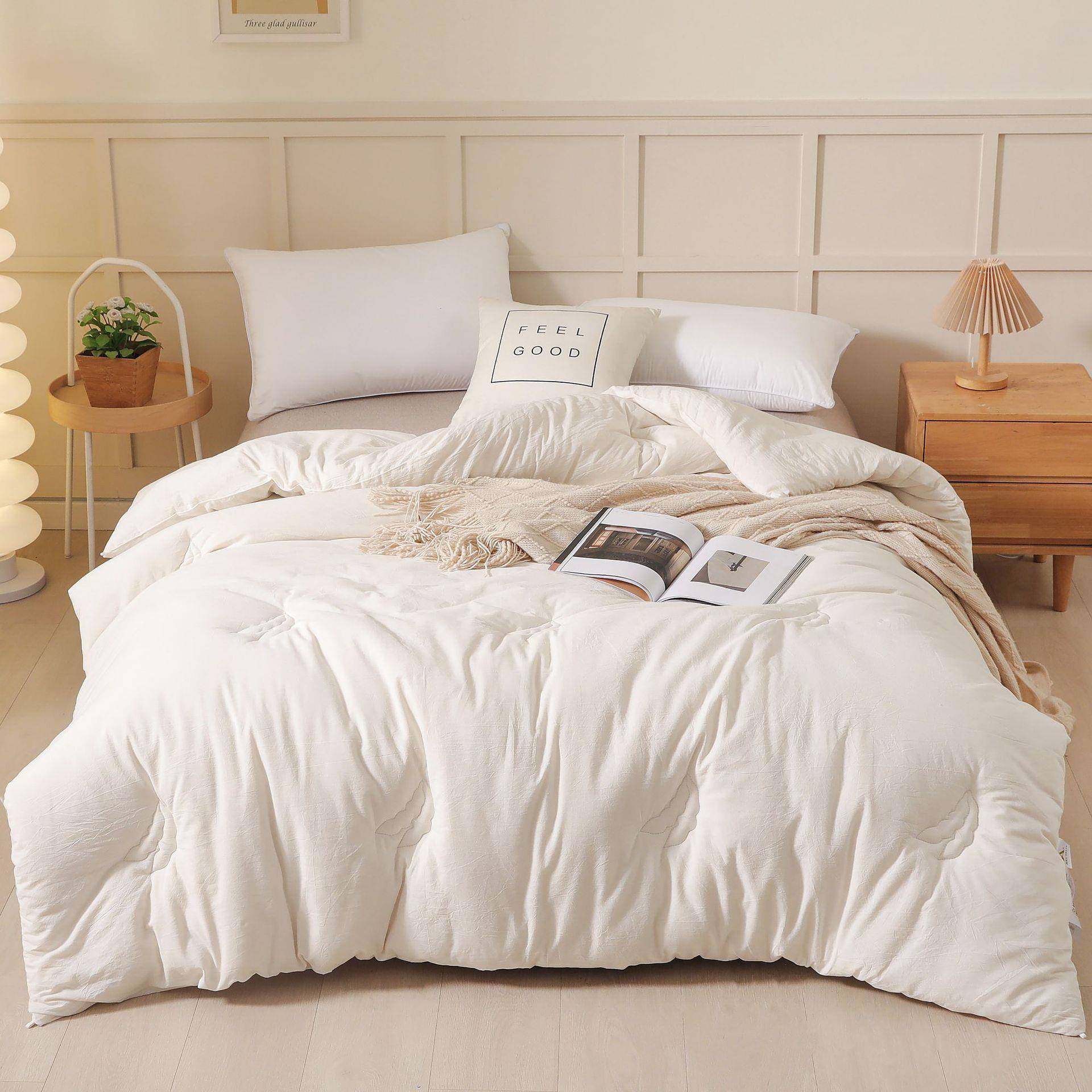 类秋c33SWEyr母婴级全棉大豆A被冬芯被双人被春被夏被纤维被学生