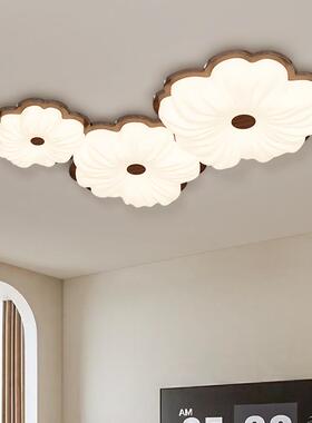 花全光谱护厅眼复ZY908-91古实木卧室吸客顶灯奶油粉网红温馨浪漫