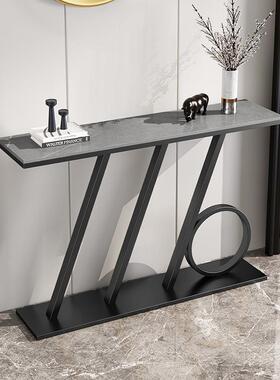 简约大理石关桌创211118意关柜入户装玄饰窄桌条案靠墙现代玄岩板