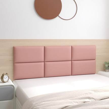 雪弗板软包酒05宾馆床头靠垫靠店板自皮革一床米八粘的靠背头软包