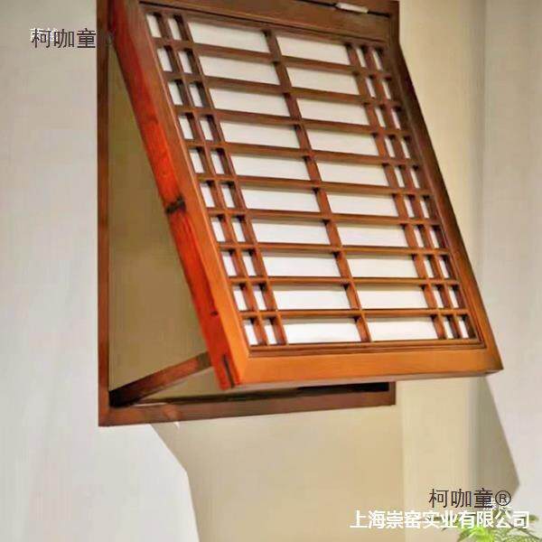 式韩复古窗旧带老式灯箱装窗饰怀旧户假实木灯门花格门饰窗麦柯咖