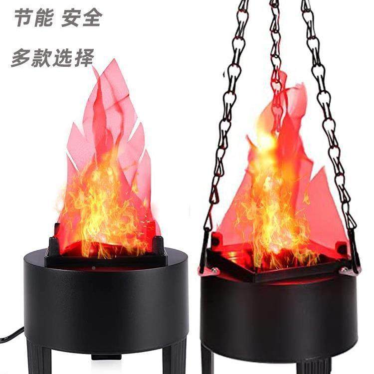 焰灯电子火万火圣节布置装WRA饰假火苗入道伙灯鬼屋婚庆气氛盆具